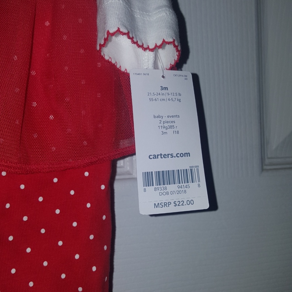 Carters Christmas‎ baby tutu holiday 1 piece - Picture 4 of 6